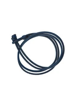 Basics Leather Bracelet Dark Blue